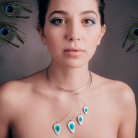Peacock necklace 1 2016.