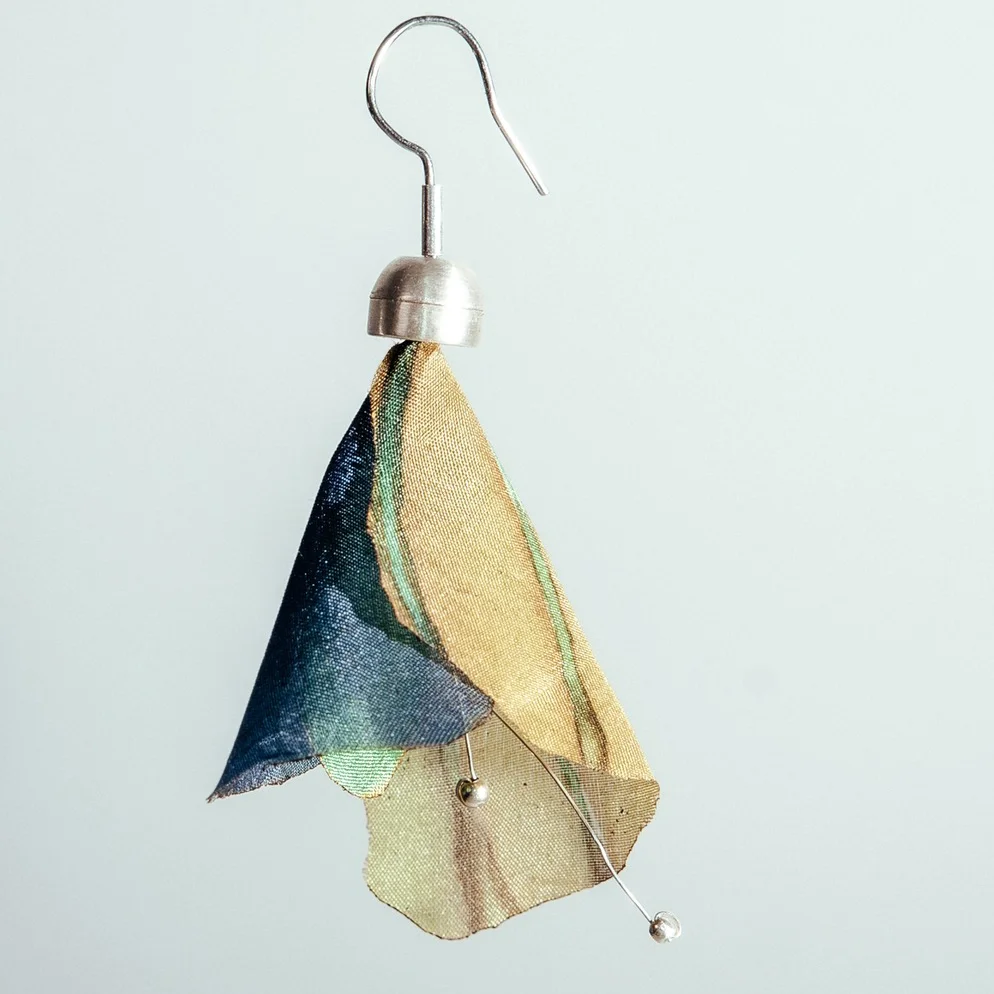 Silk bobbinfly earring pendant